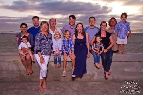 family pictures in mission beach by san diego photographer john cocozza